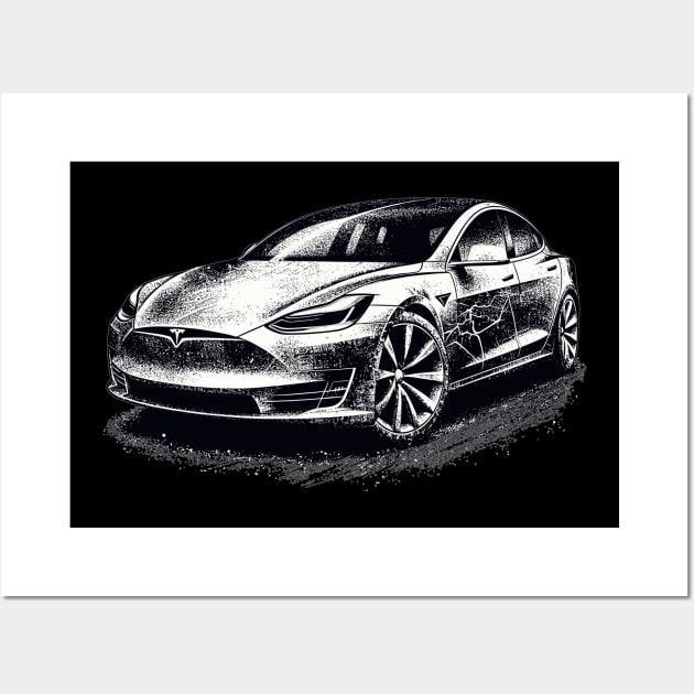 Tesla Model S Wall Art by Vehicles-Art